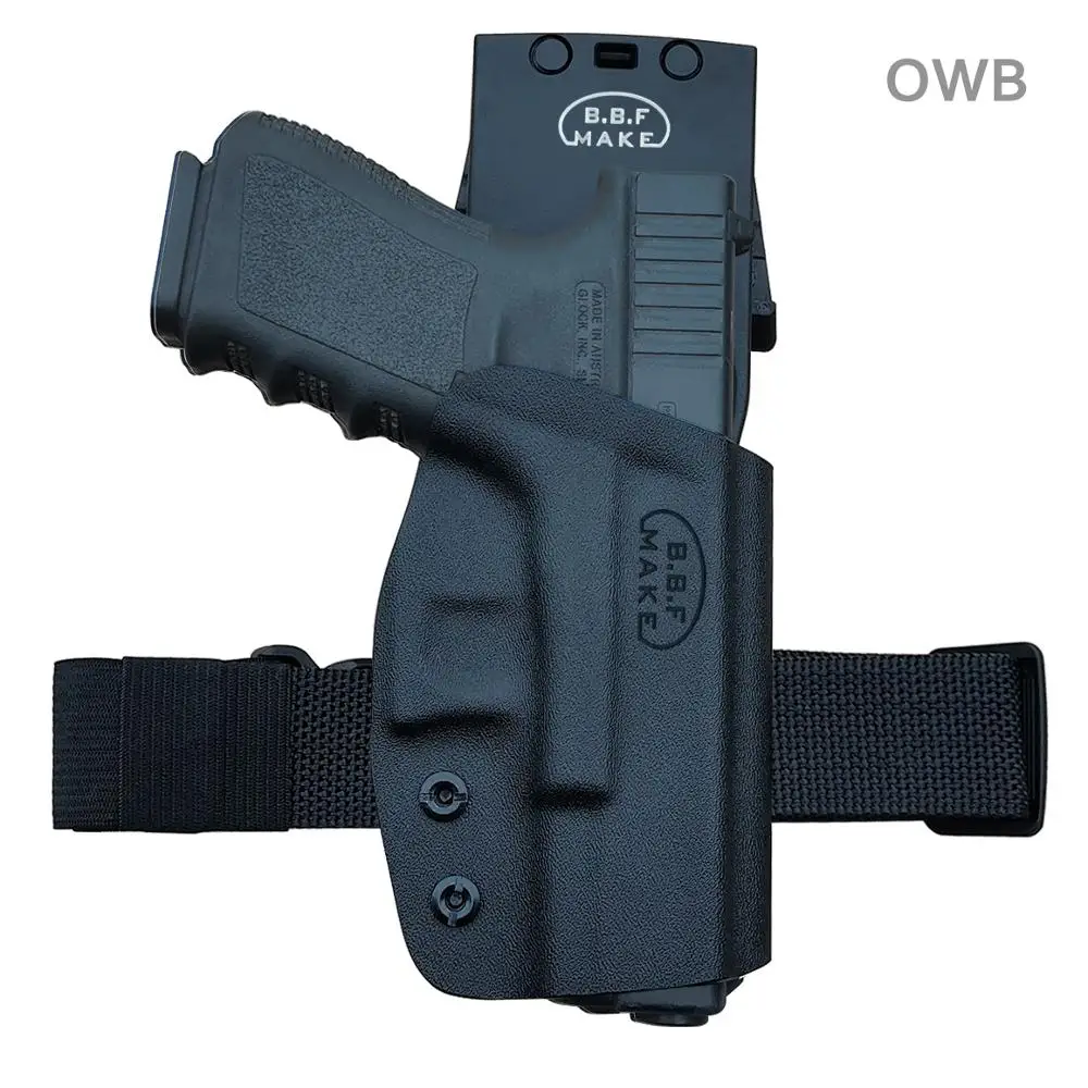 BBF Make Kydex OWB Holster For Glock 19 19x 23 25 32 17 22 31 26 27 33 (Gen 1 5) CZ P10 Пистолет Чехол Пояс для внешней