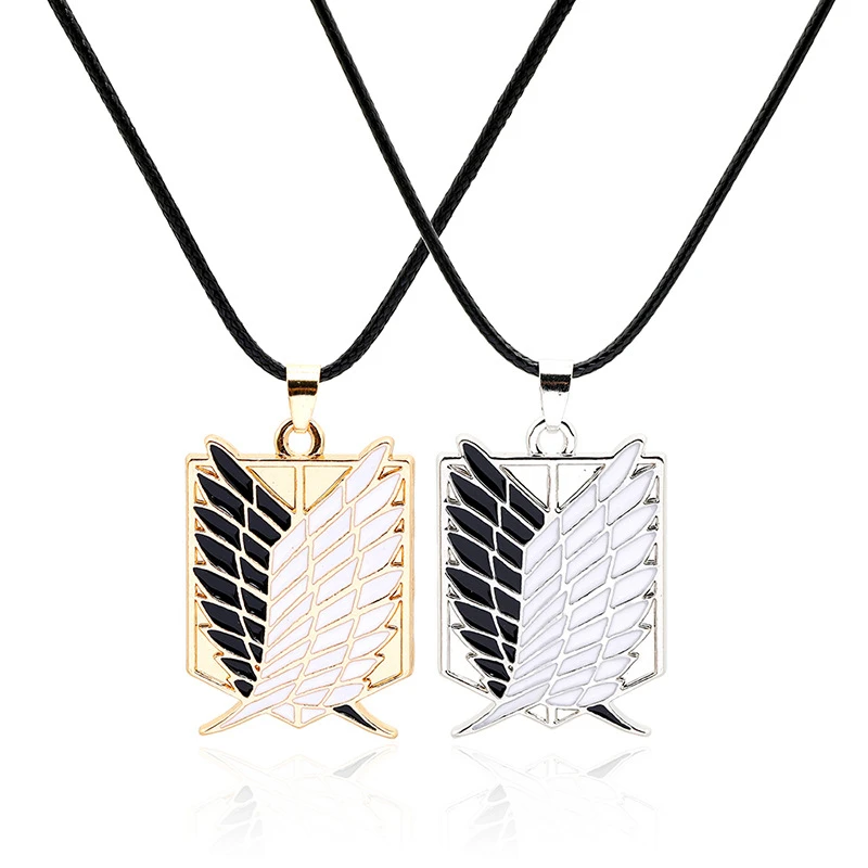 

Aanval Op титановый сплав кеттинг Figuur игрушки Wings Of Liberty» (Shingeki Geen Kyojin Lederen Ketting Goud Zilver подарков со снежинками