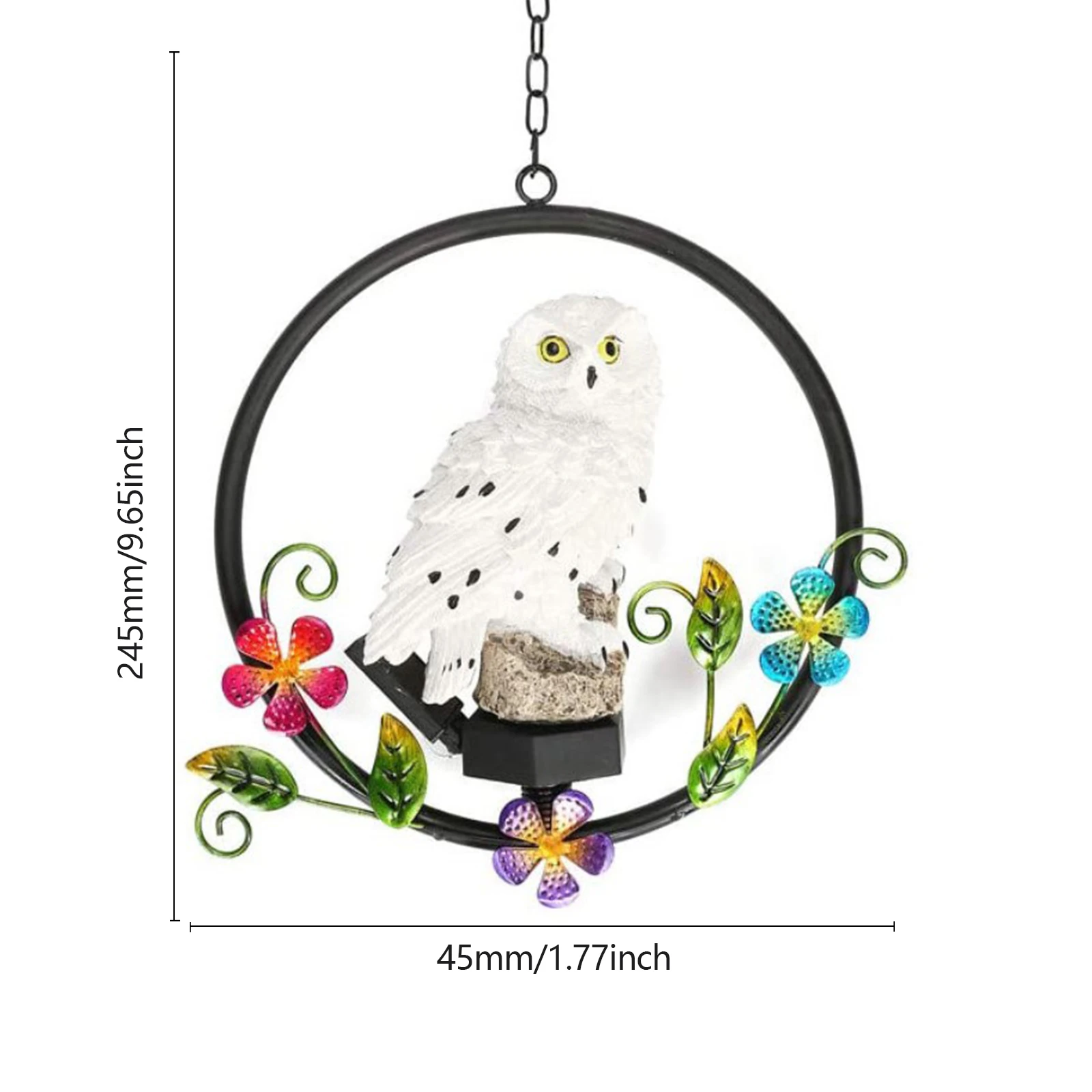 

Solar Garden Light Wind Chimes Garden Solar Lights, Waterproof LED Owl Hanging Decorative Lamp for Indoor Outdoor Yard Patio#20