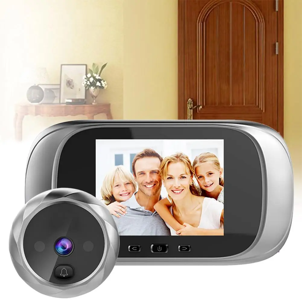 

DD1 Infrared Motion Sensor Doorbell 90 Degrees Wide Angle View Camera Door Bell Equipped With 2.8 Inch Tft Lcd Can Take Pictures