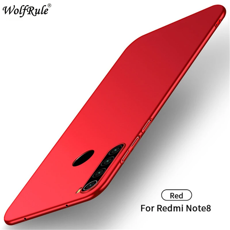 Red Redmi Note 8 чехол для Xiaomi Redmi Note 8 стильный Гладкий ультратонкий PC матовый чехол для телефона для Xiaomi Redmi Note 8 чехол - Цвет: Red