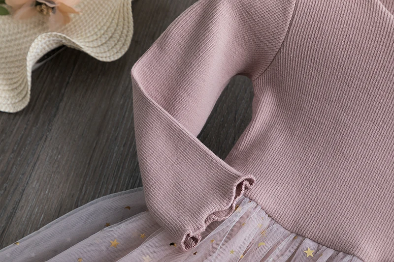 Платье для маленьких девочек детская повседневная одежда с длинным рукавом