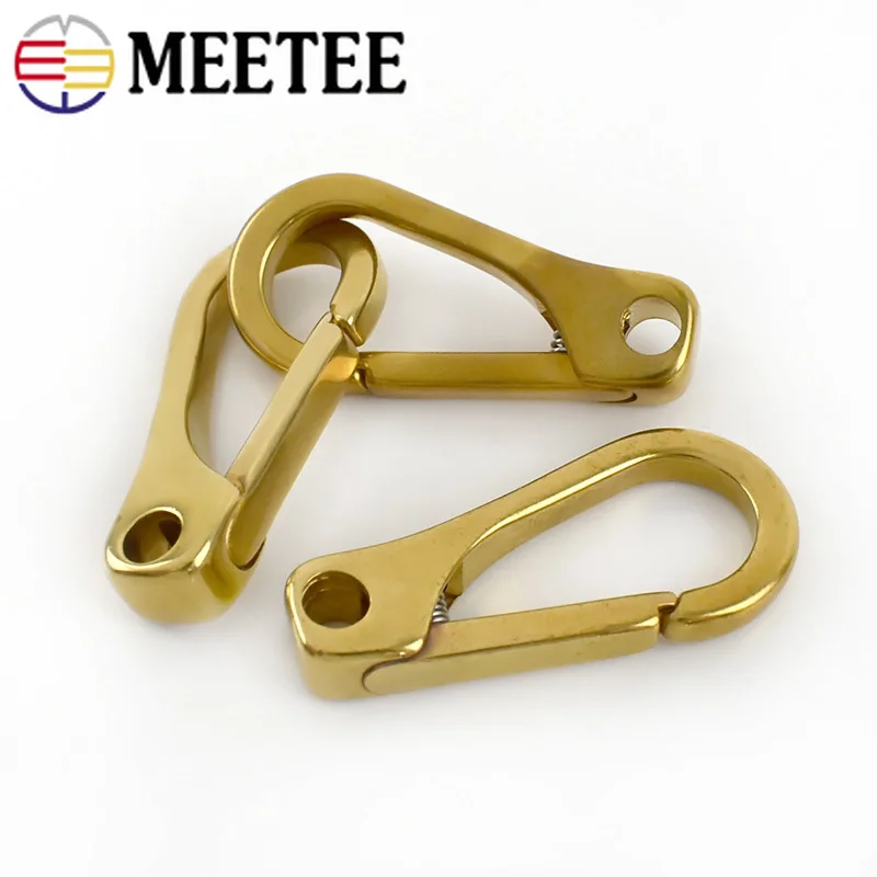 2 шт. Meetee твердая латунная застежка-крючок металлическая сумка для багажа Пряжка