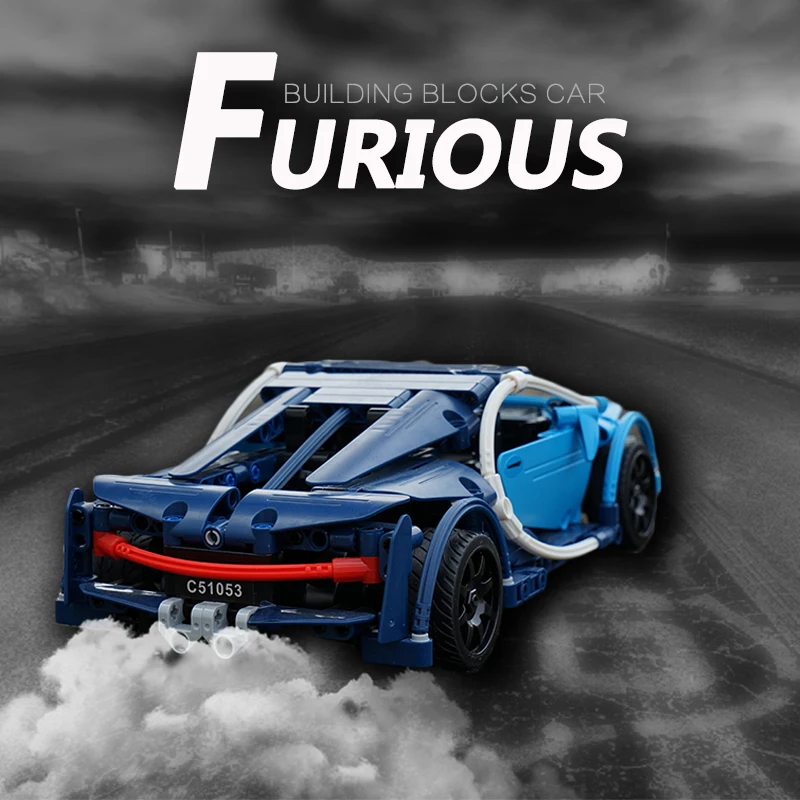 Конструктор Buliding Радиоуправляемый автомобиль 1586 шт. супер гоночный Bugatti F1 и