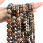 Бусины из натурального камня, гладкие круглые бусины из Морского камня для изготовления ювелирных изделий, браслетов, ожерелий ручной работы, 4681012 мм