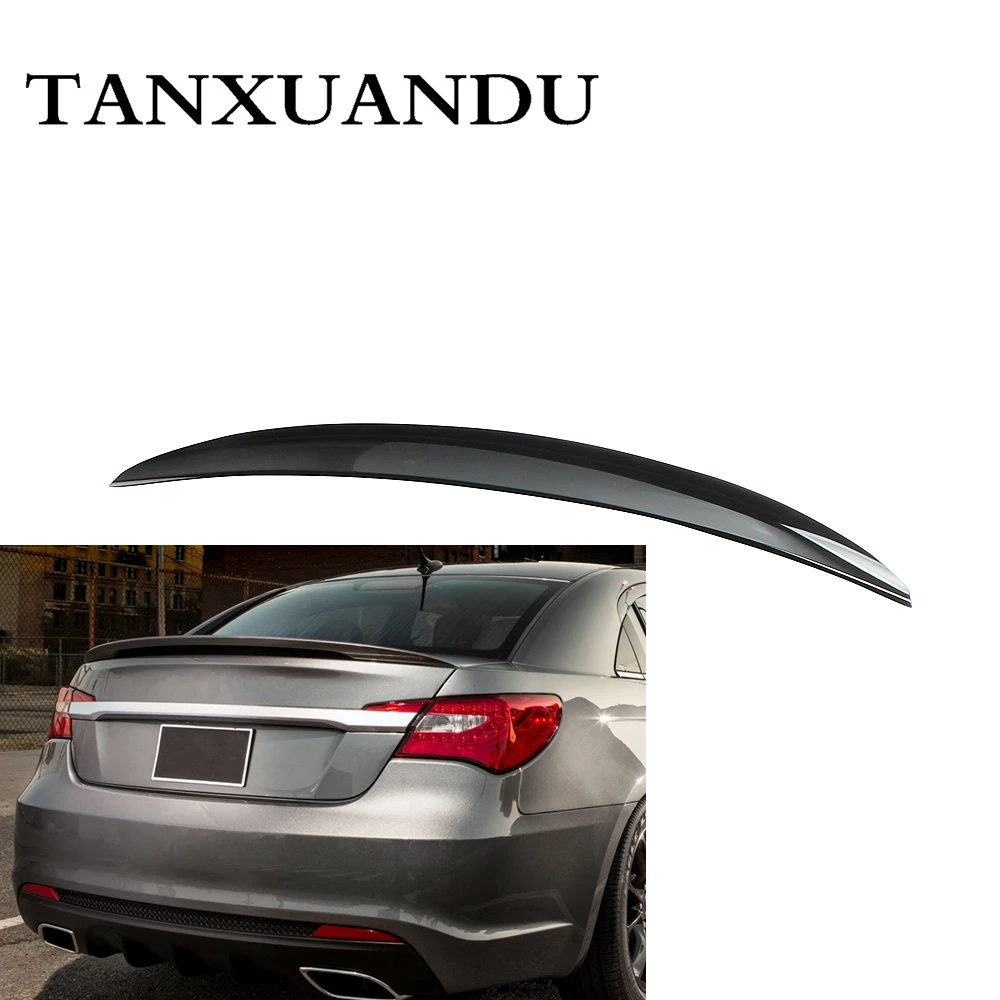 032610 Окрашенный черный блеск ABS задний багажник спойлер крыло завод стиль