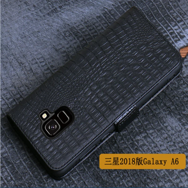 

Business wallet phone case genuine leather phone bag for Samsung Galaxy A6 Plus 2018/Galaxy A6 2018 wallet case card money slot