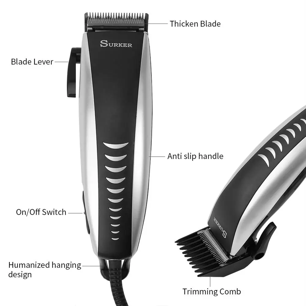 Набор для стрижки волос SURKER профессиональный триммер мужчин и детей|Аксессуары