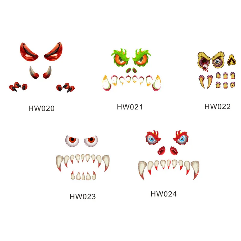 

Halloween Monster Door Sticker Horror Eyes Fangs Paw Party Holiday Decoration Wall Sticker Floor Sticker halloween decor