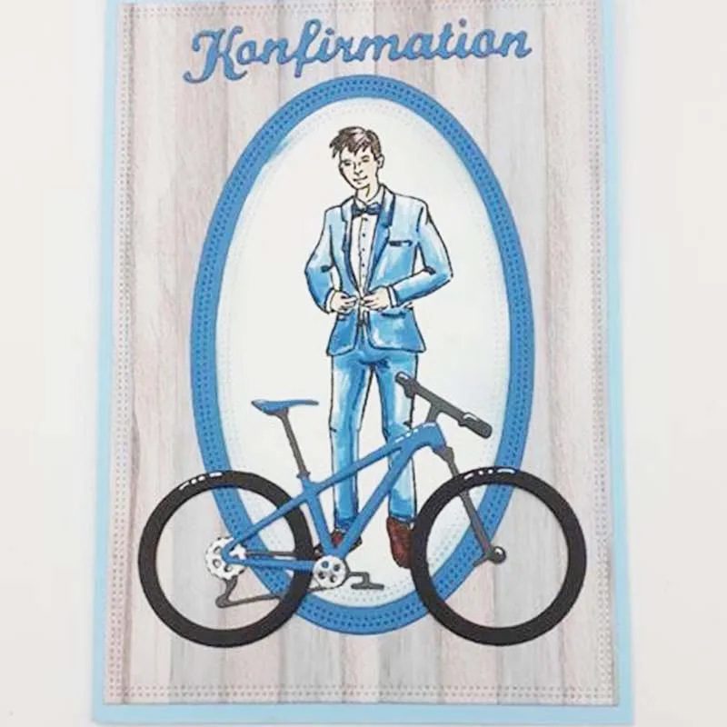 Весна 2020 металлический Трафаретный вырубной штамп для велосипеда поделочная