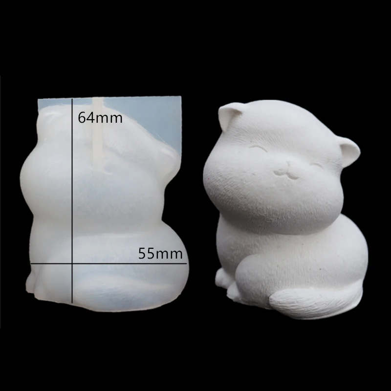 Форма в виде милого кота 3D гипсовый пластырь форма для мыла Декор литье из смолы