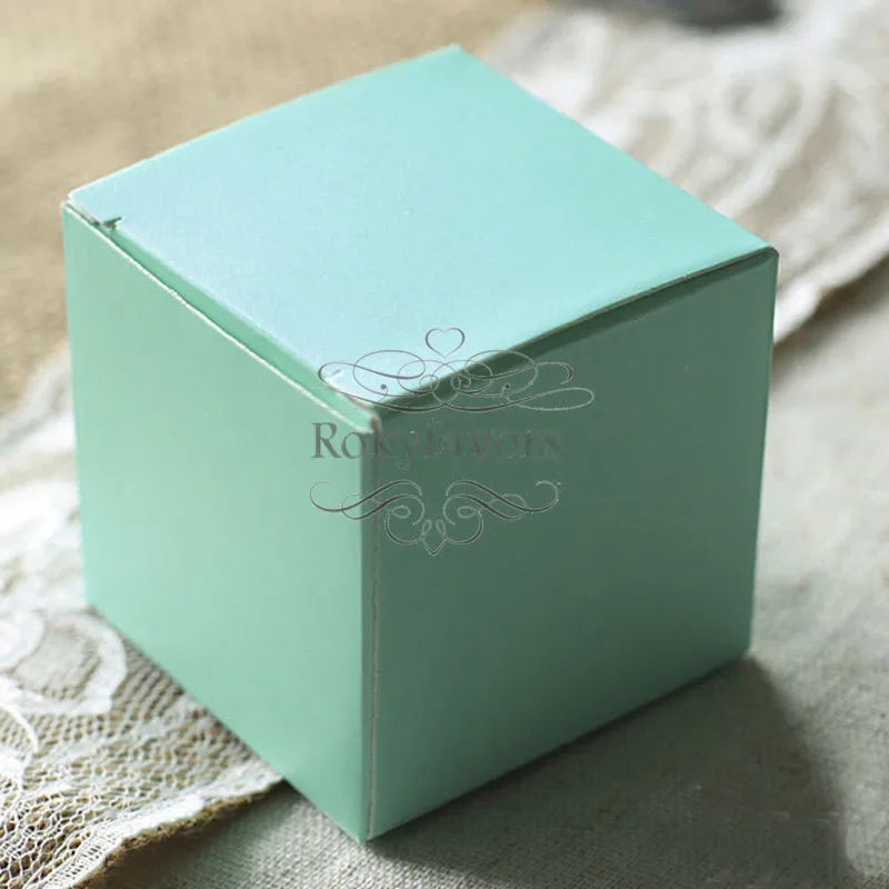 Бесплатная доставка 12 шт. 2 &quotмятно зеленые коробки для конфет свадебные товары