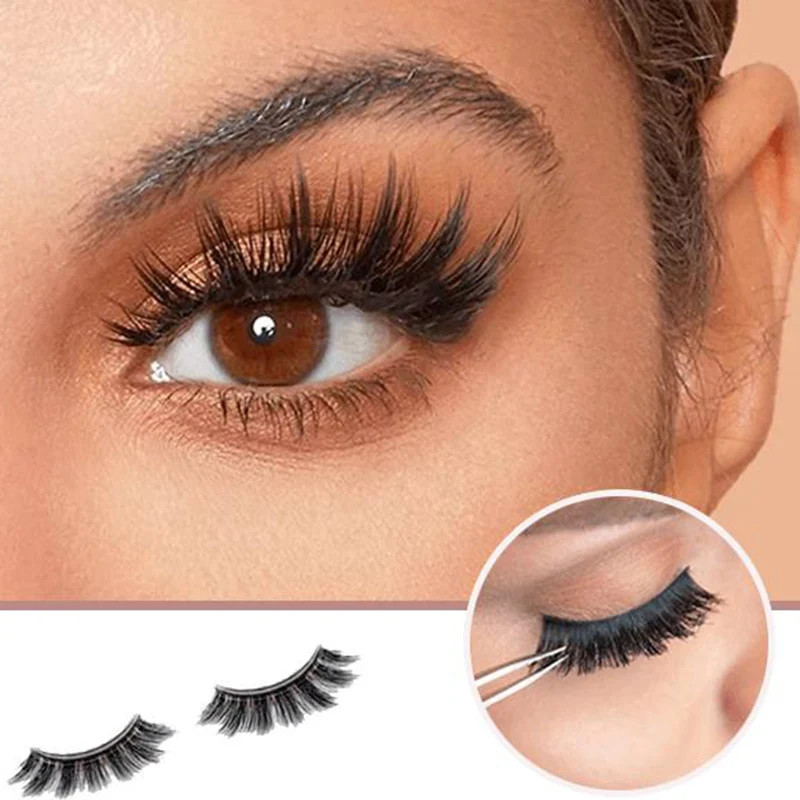 Hot sale Glue-free Self-adhesive 3D False Eyelashes Reusable Natural Long No Residue On The Skin Create Charming Look | Красота и