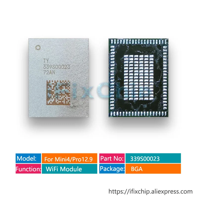 

2 шт./лот 339S00023 wifi модуль IC для ipad pro 12,9 A1584/mini 4/mini4 (используется) высокая температура wifi чип