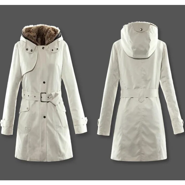 Winter jacket women 2020  fleece long coat wool liner warm winter thickening cotton-padded clothes vestidos QK002