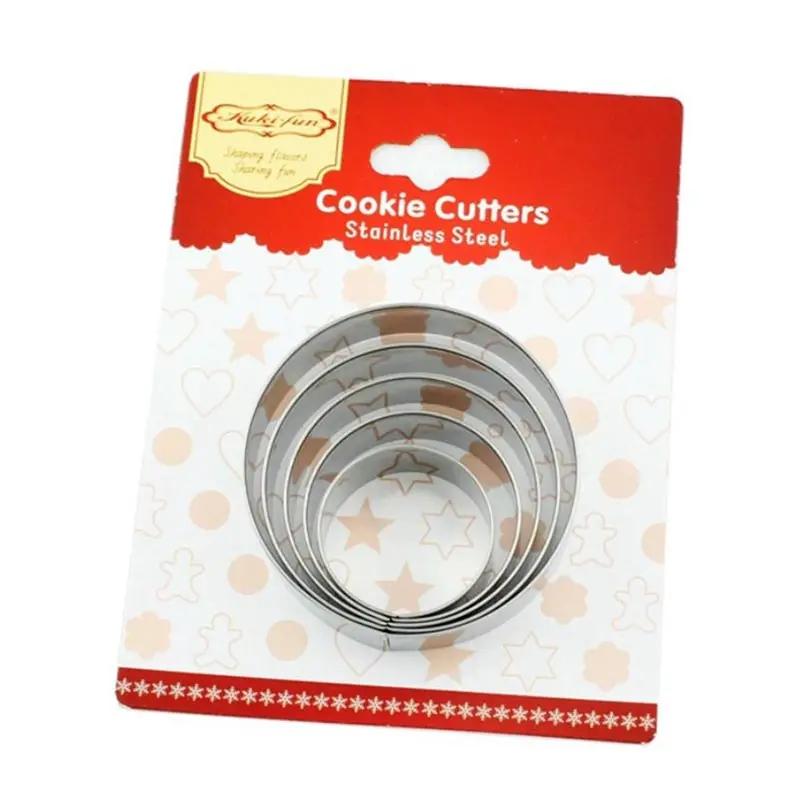 Круглая форма для печенья набор из 5 предметов рождественские формы выпечки