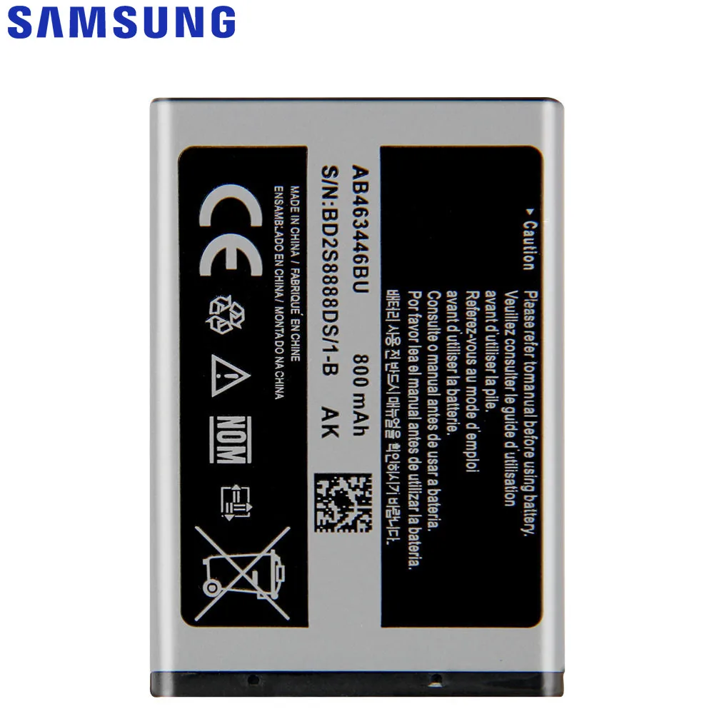 Оригинальная сменная батарея для Samsung X520 F258 E878 S139 M628 E1200M E1228 X160 Подлинная AB043446BE