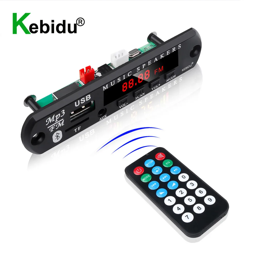 Беспроводной Bluetooth декодер KEBIDU плата аудио модуль 7-12 в MP3 WMA USB TF радио поддержка