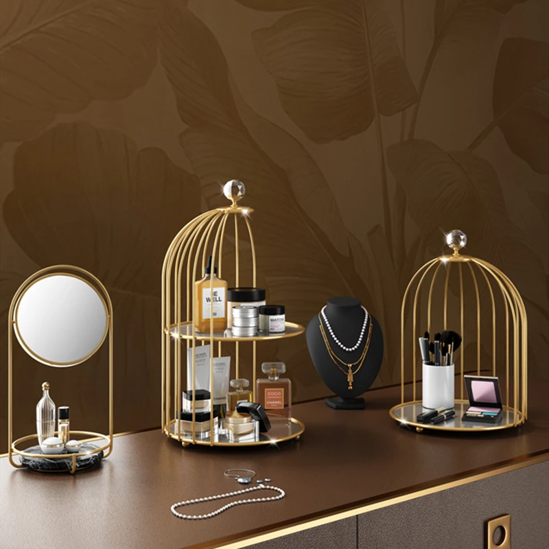 Роскошная настольная искусственная креативная портативная стойка из кованого