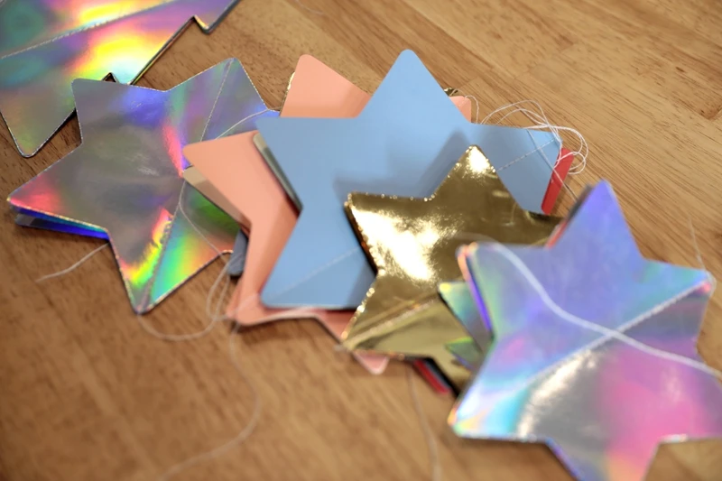 Colgante de звезда papel шестиугольная para decoración habitación детей ropa fiesta cumpleaños|Украшения
