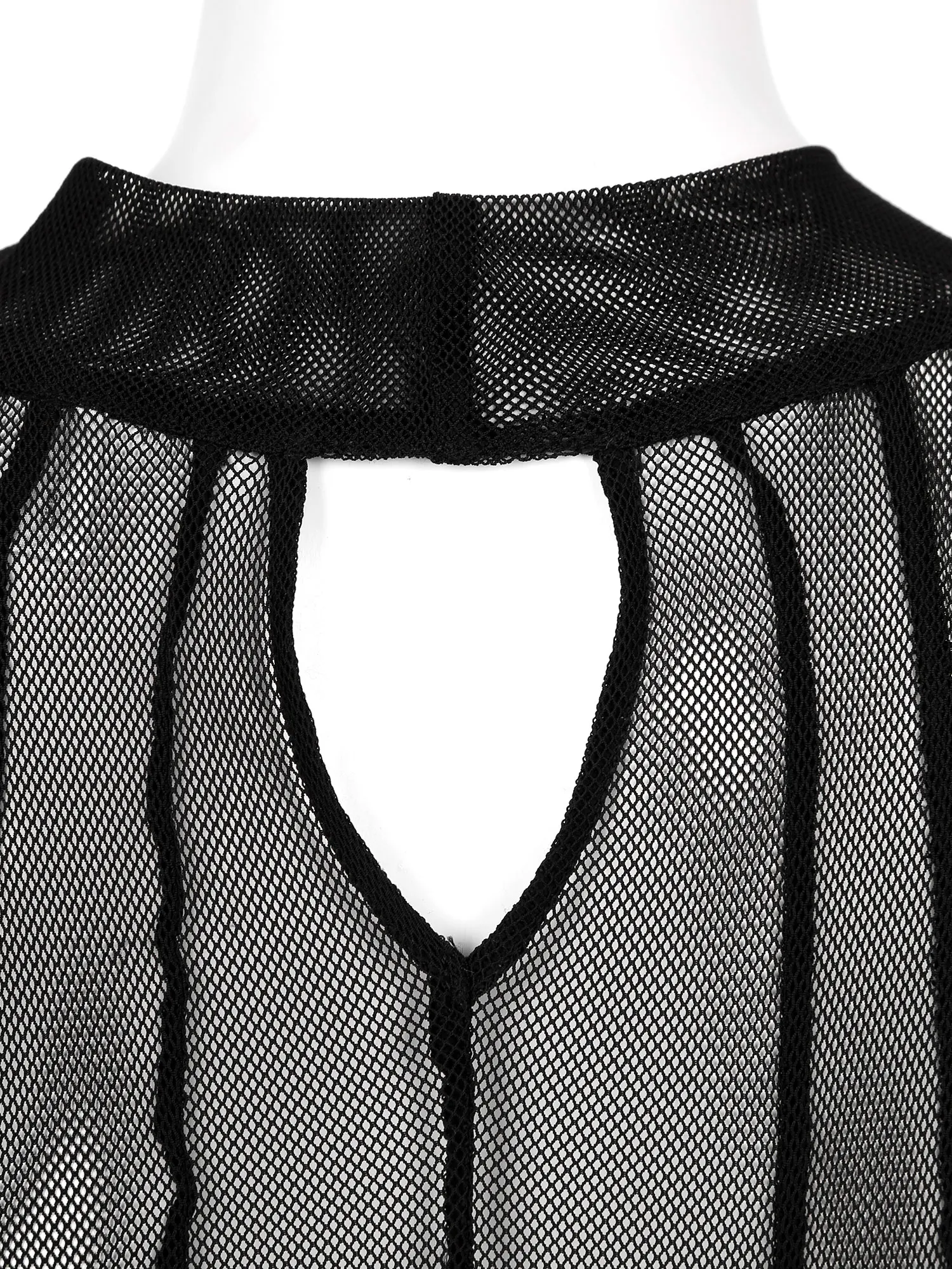 Iiniim женские готические сексуальные платья прозрачное Сетчатое платье панк с