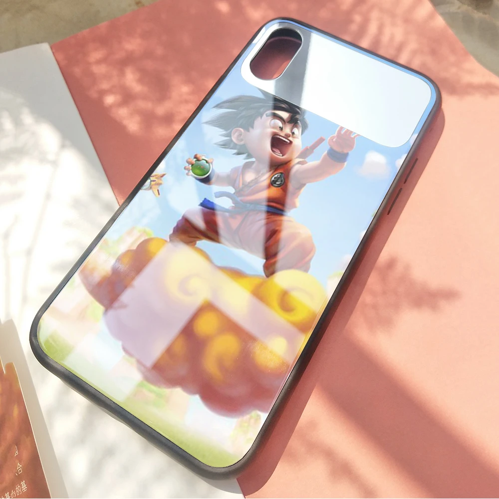 OUTMIX Dragon Ball Z Super DBZ Goku Модный чехол для iPhone 8 8plus XS max XR 7 plus 6 6s 6plus из закаленного