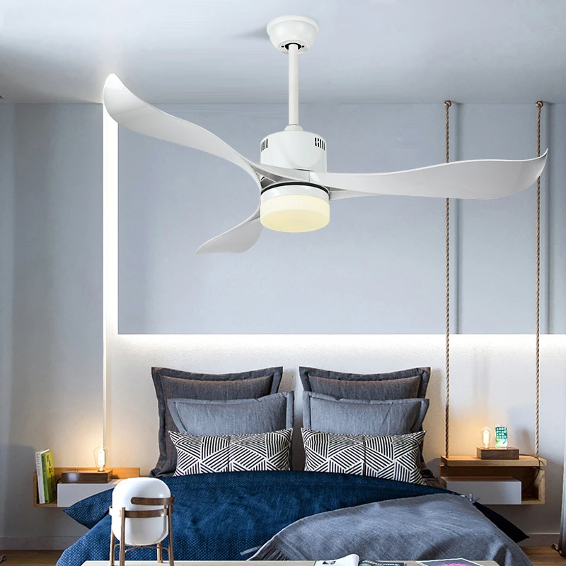 

52 Inch LED Nordic Ceiling Fan Light Restaurant Modern Minimalist Fan Light Living Room Bedroom Fan Chandelier Silent