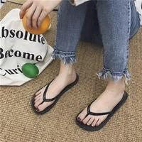 solid color flip flops female soft black slippers women summer seaside indoor home office white shoes pvc fashion new popular