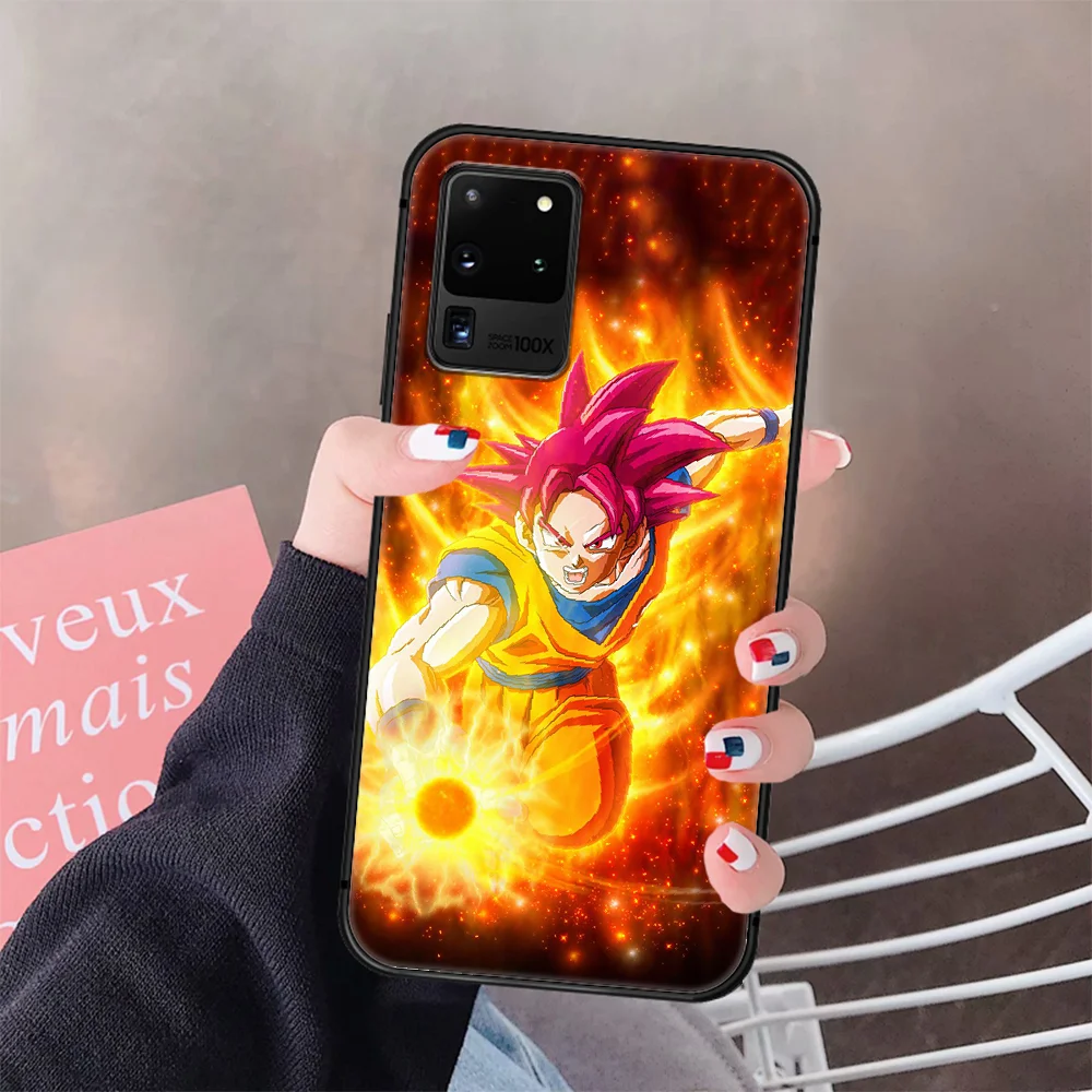 

Anime Dragons Balls Goku Phone Case Cover Hull For Samsung Galaxy S 6 7 8 9 10 e 20 Edge Uitra Note 8 9 10 Plus black Back