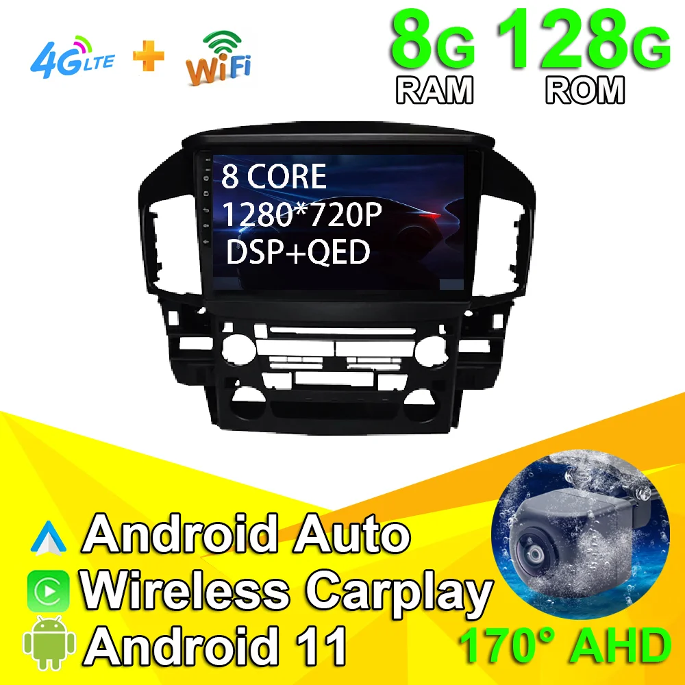 

Android 11 8G 128G Car Radio For Lexus RX300/Toyota Harrier 1998 1997-2003 Car Multimedia Video GPS Navigation Player Carplay