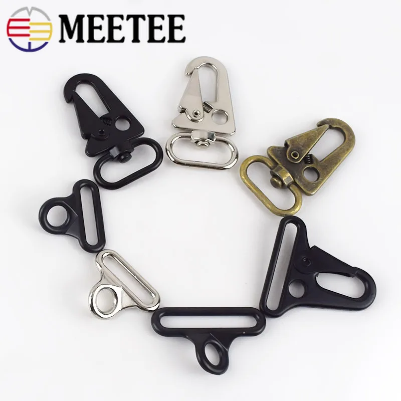 Meetee 5/10 комплектов 40 мм застежки для сумки карабин двойные пряжки улицы Рюкзак