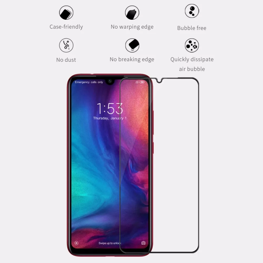 Для Xiaomi Redmi Note 7 стекло Nillkin XD CP+ MAX антибликовое защитное закаленное стекло для Xiaomi Redmi Note 7 pro