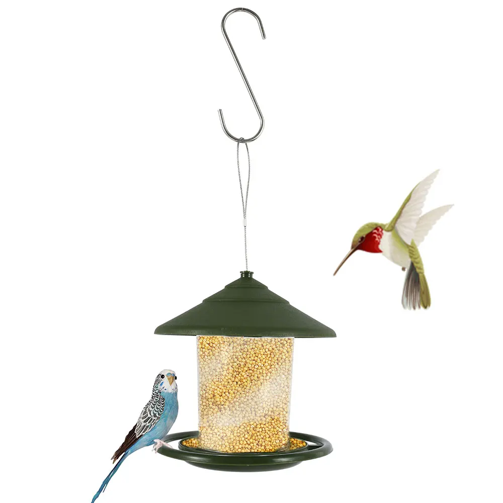 

Plastic Outdoor Bird Feeder Wild Birds Feeding Container Hanging Peanut Seed Nut Feeder Birds Supplies Garden Tree Hang