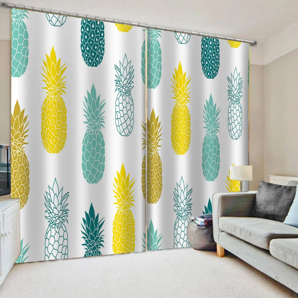 

Modern Curtain Creative Fruit Pineapple Curtains For Living Room Bedroom Window Home Decoration Children Room Cortinas