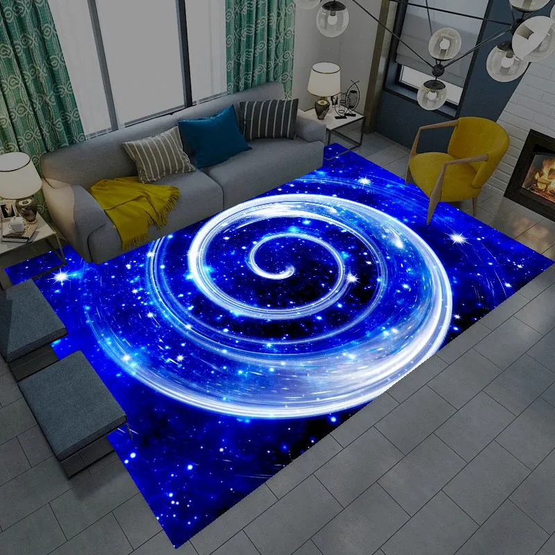

Children Bedroom Carpet Dream Starry sky galaxy 3D Printed Rug Child Play Area Rugs kids room decoration Carpets for Living Room