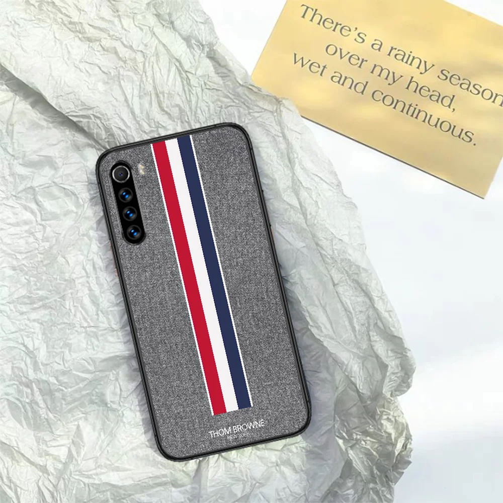 

American luxury menswear brand Phone Case For XIAOMI Redmi Note 5 7 8 T 9 6A 7A 8A 9S K 20 30 Pro black Back Soft Shell Fashion