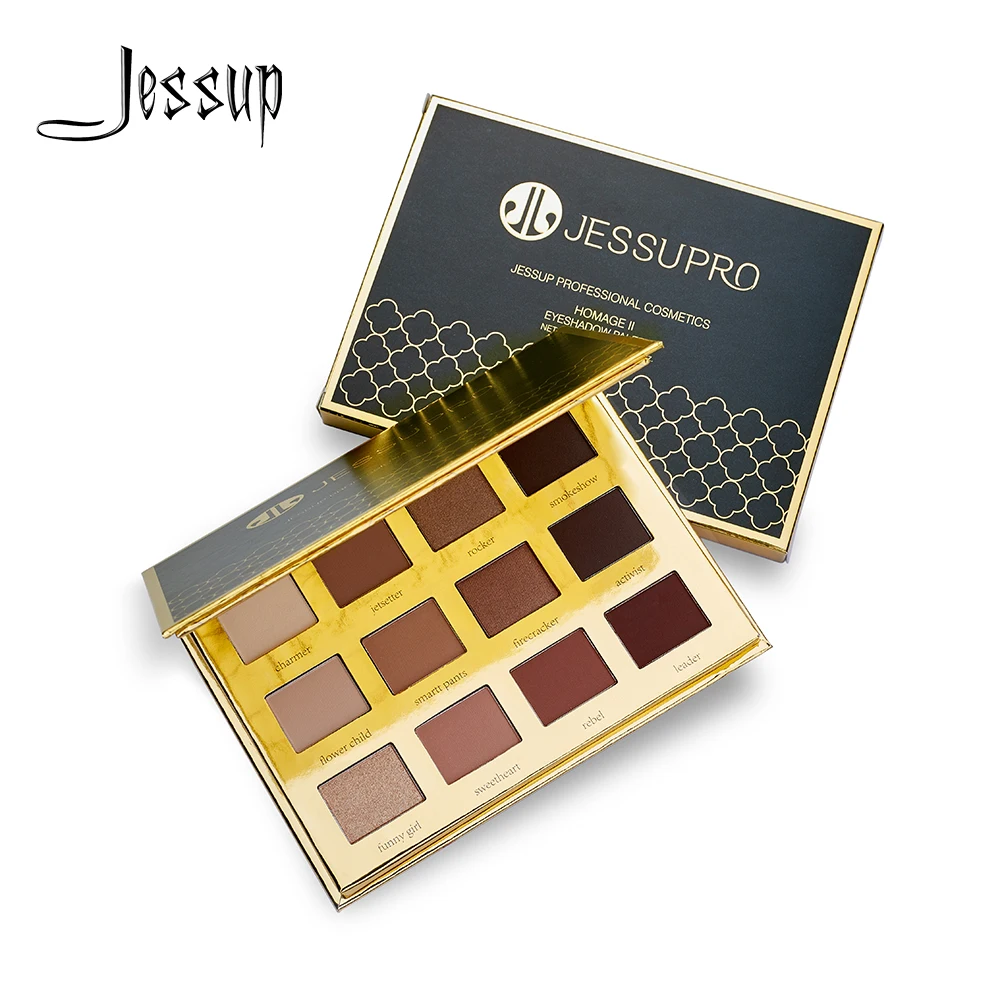 

Jessup 12 Colors Earth paleta cieni Waterproof Durable Matte glitter eyeshadow pallete maquillage yeux Easy to Wear E702