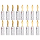 100 шт.50 пар Nakamichi BANANA Вилки 24K позолоченные 4 мм разъем типа 