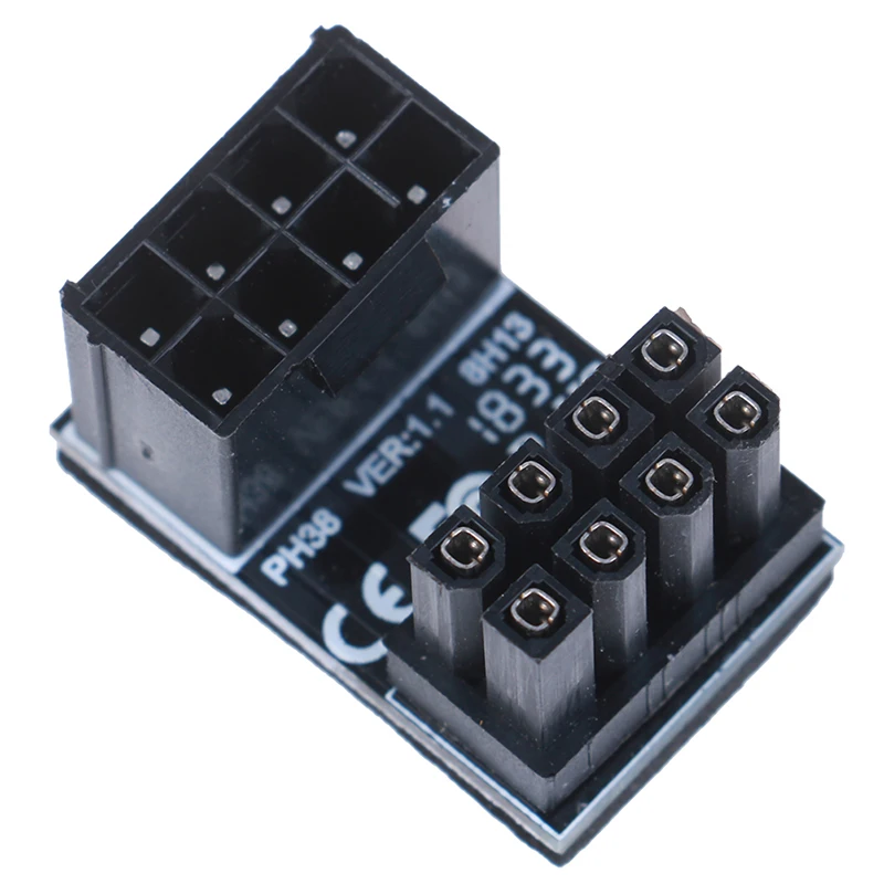 ATX 8pin Male 180 Degree Angled to 8 Pin Female Power Adapter for Desktops Graphics Card | Мобильные телефоны и