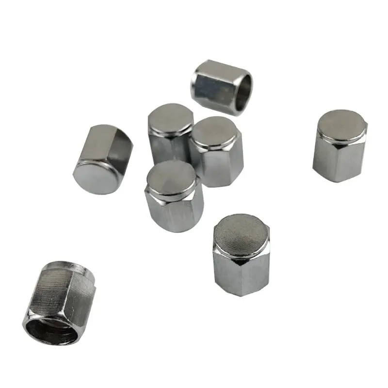 

Brass (8 Pack) Tire Valve Silver Aluminum Hexagonal
