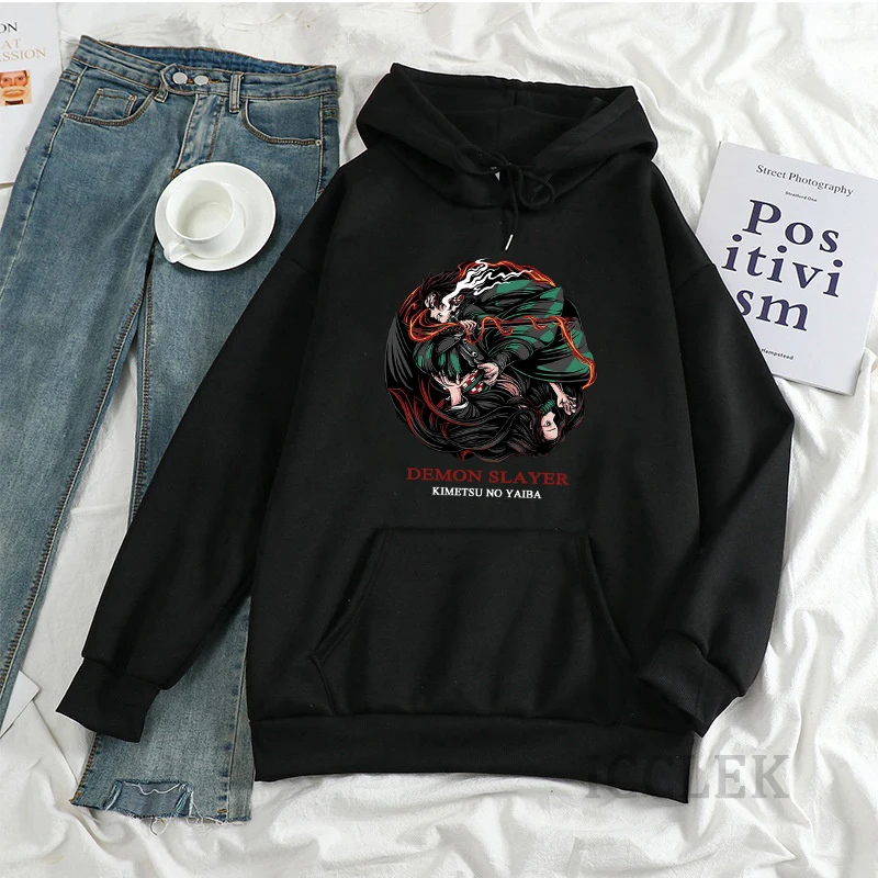 

Demon Slayer Kimetsu No Yaiba Men/women Hoodies Anime Unisex Harajuku Aesthetic 90s Sweatshirt Ulzzang Graphic Casual Male Hoody