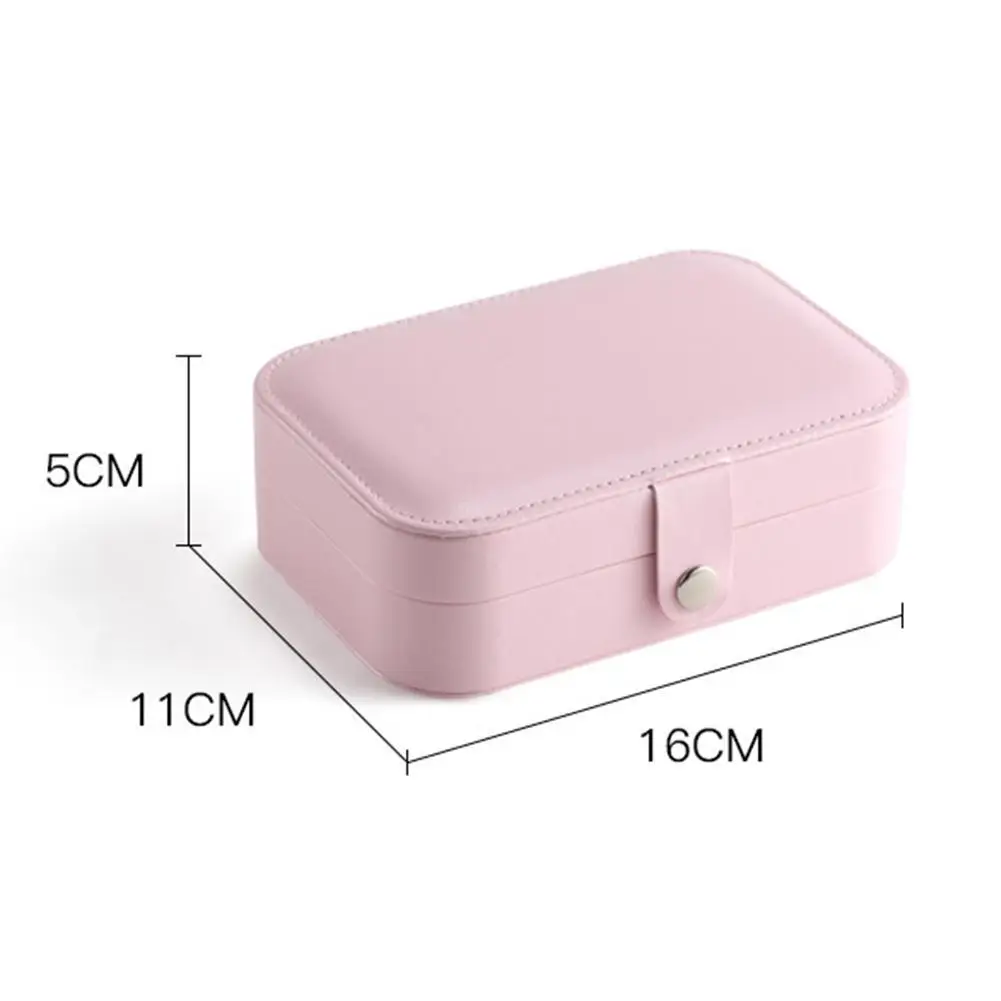 

Portable Leather Square Jewelry Box Travel Earring Box Ring Necklace Jewelry Earrings Red Storage Box
