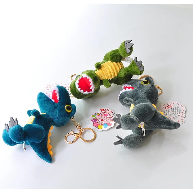 

New HotSeller Super Soft Short Plush Kawaii Cartoon Dinosaur Tyrannosaurus Doll Toy Pendant Gift Keychain Anime Car Accessories