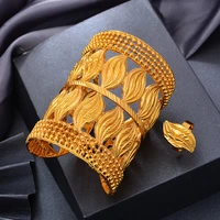 dubai france female big gold color bangles for women bride flower bangles wedding bijoux africaine bracelet jewelry