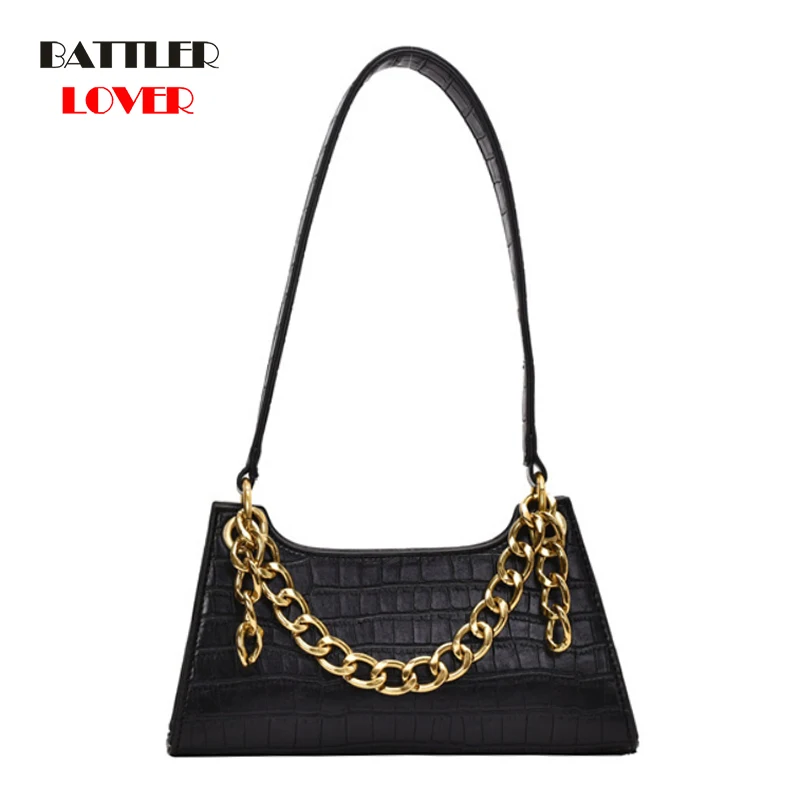 

Retro Shoulder Bag For Women 2021 Chain Vintage Leather Handbag Female Fashion Tote Pouch Bolso Mujer Phone Coin Messenger Purse