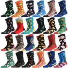 Носки мужские хлопковые с принтом бургера, пиццы, суши, пришельцев