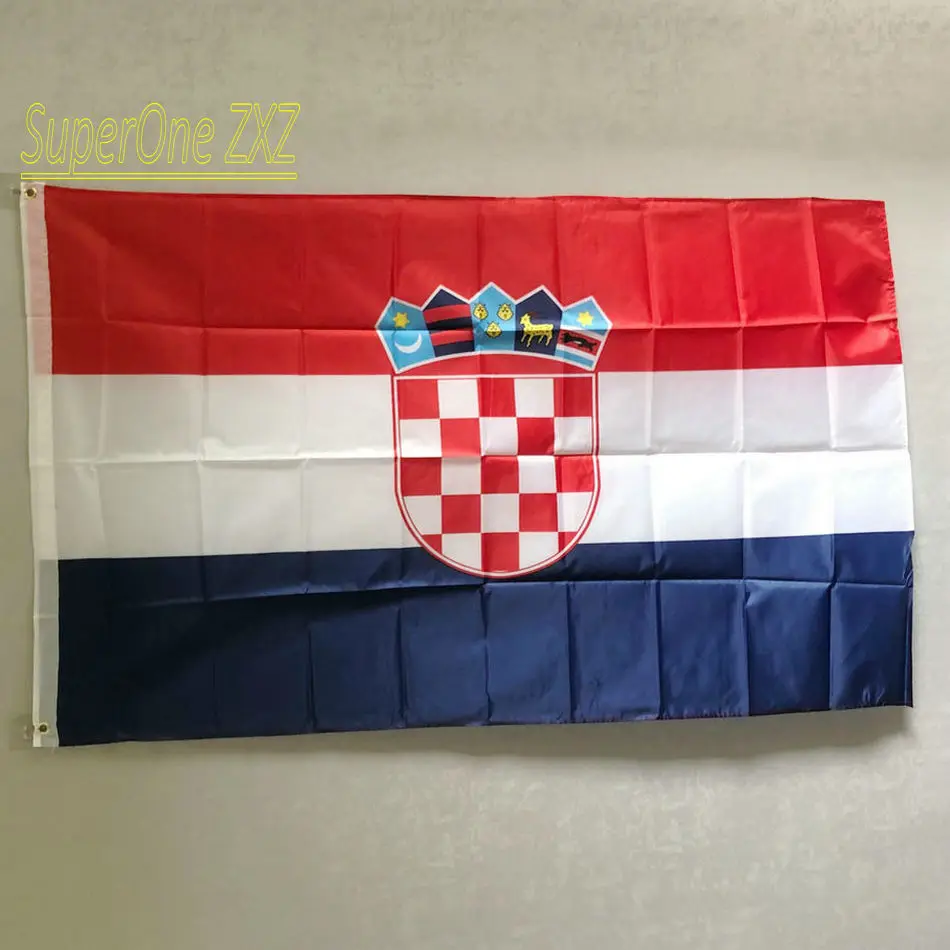 

ZXZ free shipping Croatia Flag 90x150cm 3x5Fts hr hrv Hrvatska croatia National Flag indoor outdoor Decoration