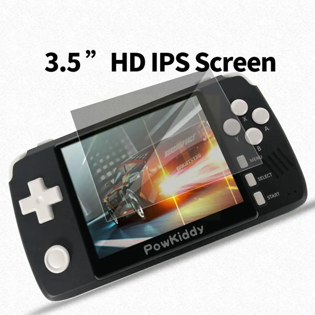 

Powkiddy Q80 Retro Video Game Console Handset 3.5 "IPS Games NEW Games Open Screen Simulator Built-in 1000 PS1 16G Memory R2C8