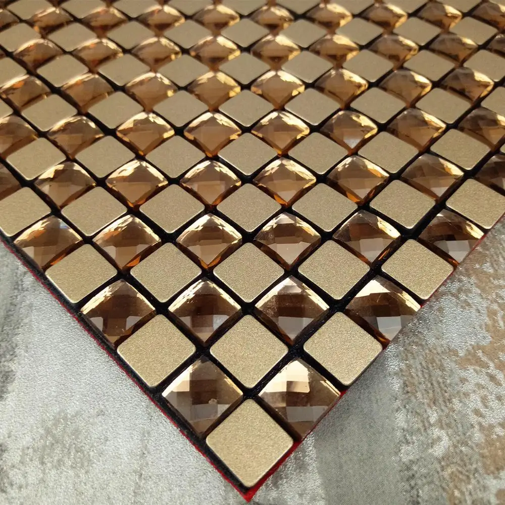 Самоклеящаяся блестящая Алмазная зеркальная стеклянная Смешанная алюминиевая