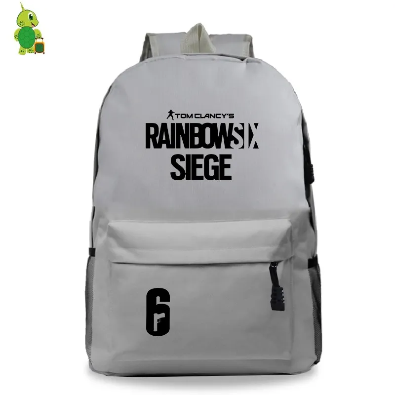 14 Игровой рюкзак Tom Clancy's Rainbow Six Siege, школьные сумки для подростков, женский и мужской рюкзак для ноутбука, дорожные сумки, детские сумки для книг - Цвет: 14